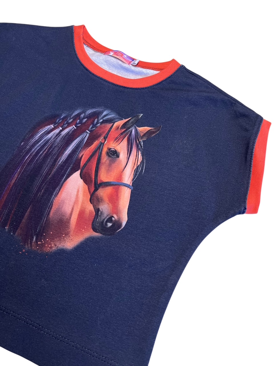 T-shirt French terry horse 110-122/128