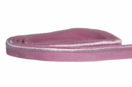 Elastisch paspelband glans/mat roze per 0,5 meter