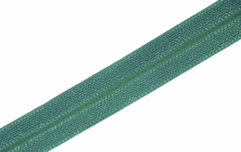 Elastisch biaisband/vouwtres JACQUARD kleur emerald 20 mm per 0,5 meter