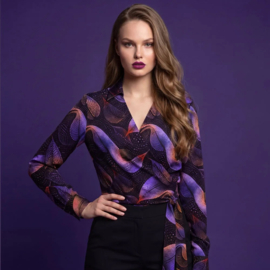 Tricot Moon Leaf purple, per 25 cm