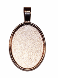 Cabochon setting 18x25 mm kleur rose gold