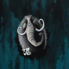 Sweat paneel: ON THE ROCKS Mammoet by Thorsten Berger, 88x150 cm