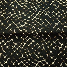 Tricot (digitale print): Dazzling gold, per 25 cm