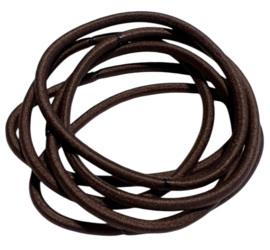Haarelastiekje koffiebruin +/- 50 mm, dikte 3mm