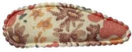 Kniphoesje creme gebloemd 5 cm + klik klak speldje, per stuk