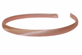 Diadeem / Haarband 10 mm satijn kleur perzik