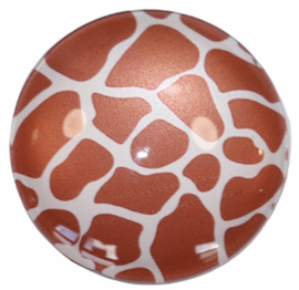 Glas cabochon 25mm: Giraffe