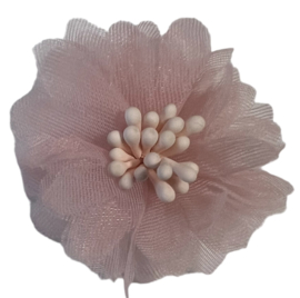 Chiffon bloem 4 cm lichtroze