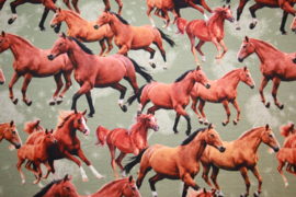 Digitale print tricot: HORSES, per 25 cm