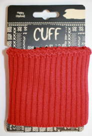 Cuff uni rib rood 7x110 cm