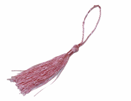 Polyester tassel/ kwastje roze 13 cm