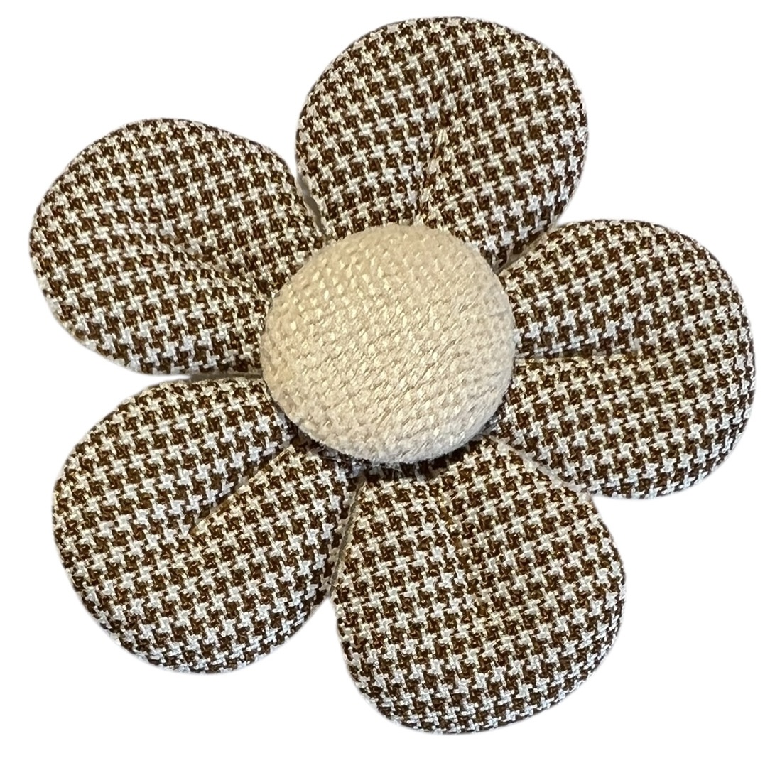 Bloem bruin/beige pied de poule 50 mm