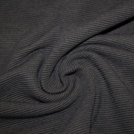 Effen tricot met ribbel: Ottoman tricot black, per 25 cm