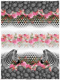 Paneel digitale tricot dames: zebra 200x150 cm