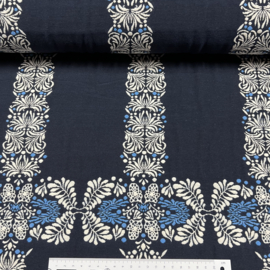 Always looks like vacation: blauw/creme (Editex) per 25 cm (Editex) per 25 cm