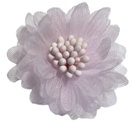 Chiffon bloem 4 cm babyroze