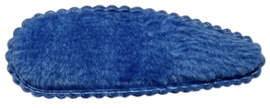 Kniphoesje +speldje pluche blauw, per stuk