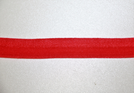 Elastisch paspelband glans/mat brandweerrood per 0,5 meter