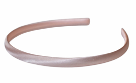 Diadeem / Haarband 10 mm satijn kleur zacht-perzik