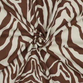 Linnen/viscose: animal skin brown, per 25cm