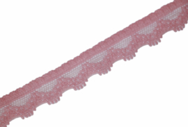 Elastisch kantje roze 13mm per 0,5 meter