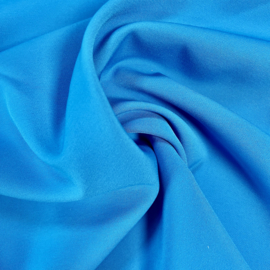 Aqua blauwe stof met veel stretch (Editex) per 25 cm