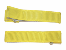 Alligator haarclipje 10x50 mm geel, per stuk