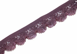 Elastisch kant 20 mm mauve, per 0,5 meter