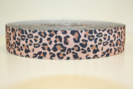 Elastiek dierenprint jaguar 35 mm per 0,5 meter