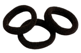 Haarelastiekje nylon mini 20 mm donkerder-bruin, per 50 stuks