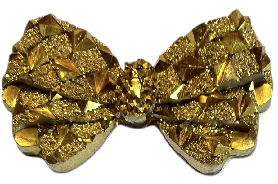 Flatback strikje goud15x23 mm