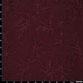 Chenille Embroidery Wooly Touch bordeauxrood, per 25 cm