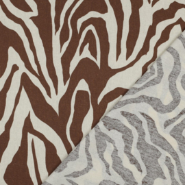 Linnen/viscose: animal skin brown, per 25cm