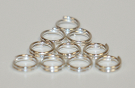 Dubbel rings 5 mm /open jump rings per 10 stuks