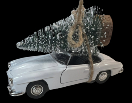 Auto met kerstboom; Mercedes Benz