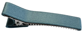 Alligator haarclipje 50x10 mm met stof bekleed; zeegroen