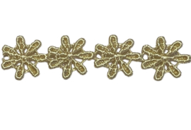 Kanten bloemetjes beige 15 mm, per 4