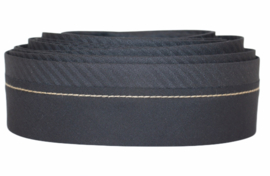 Herenbroekband zwart met anti-slip, per 0,5 m