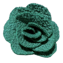 Stoffen bloem 25mm groen