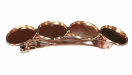 French barrette light-gold met 4 settingen 20mm