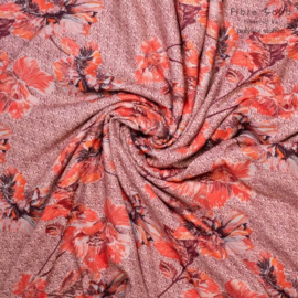 Viscose crepe (geweven): digital flower print Fibremood , per 25 cm