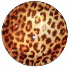 Glascabochon 20mm: panterprint