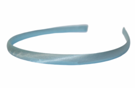 Diadeem / Haarband 10 mm satijn kleur lichtblauw