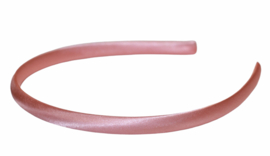 Diadeem / Haarband 10 mm satijn kleur zachtroze