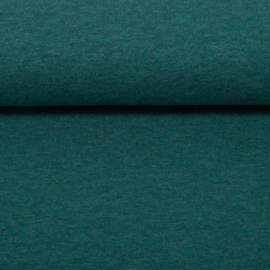 Brushed joggingstof: melange groen (Swafing kleur 1563), per 25 cm