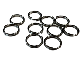 Dubbel rings  7mm /open jump rings RVS,  per 10 stuks
