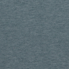 French terry tricot: melange rookblauw (Swafing kleur 1742), per 25 cm