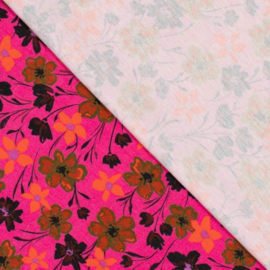 Tricot digitale print:  Summer flowers, per 25 cm