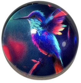 Glas cabochon 20mm: kolibrie