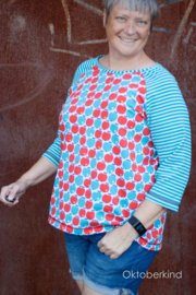 Farbenmix papier naaipatroon  raglan shirt BIG LADY Mary  46 - 58